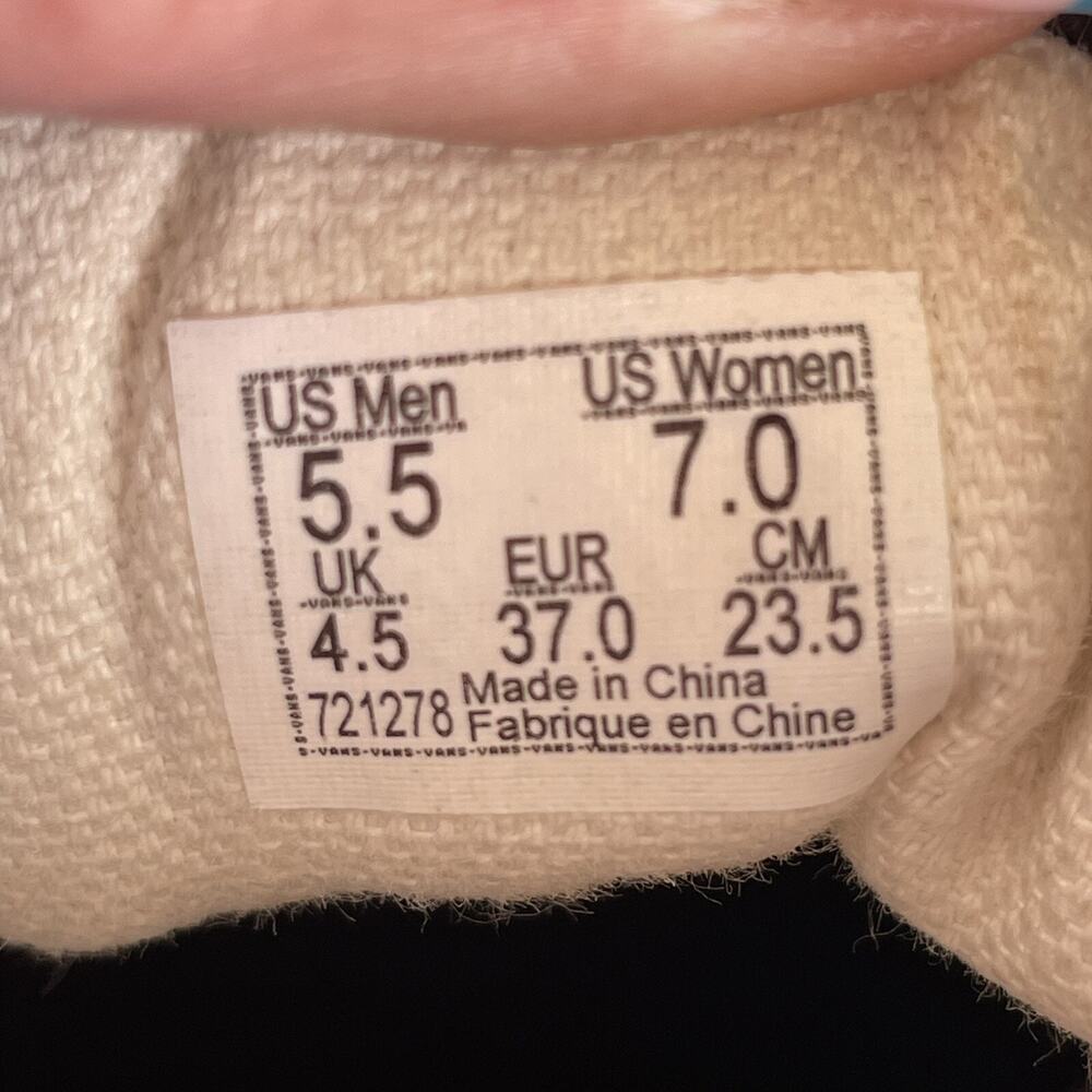 Vans RAINBOW DRIP Sneakers M 5.5 W 7 Black Suede Old Skool OFF THE WALL Skater - Picture 7 of 11